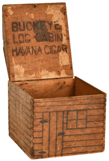 Buckeye Log Cabin Havana Cigar Box