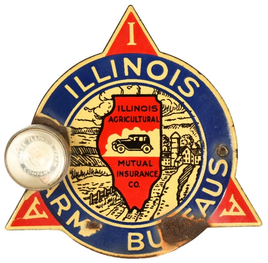 Illinois Farm Supply License Plate Topper & Reflector