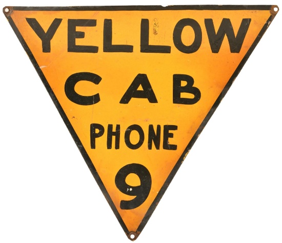 Yellow Cab Phone 9 Sign