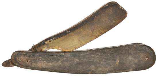 Early Folk Art Straight Razor