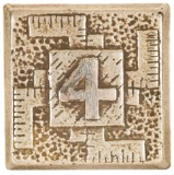 4 Square Metal Paperweight