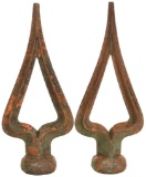 Lot Of 2 Cast Iron Finials