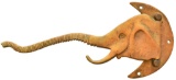 Brass Articulating Elephant Head Hook