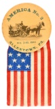 American No. 2 Allentown Pa. Fire Department Pinback