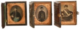 Lot Of 3 Military Tin Type Soldiers Photos