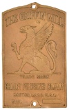 The Griffin Mill Brass Badge