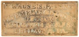 Krause's Patent Pavements & Floors Brass Sign