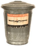 Wheeling Pittsburgh Steel Corp. Sample Trash Can