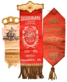 Lot Of 3 Odd Fellows Ribbons & Pins