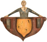 Early Wooden Match Holder