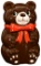 Bear with Red Bow Cookie Jar