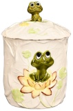 Frog on Lilly Pad Cookie Jar