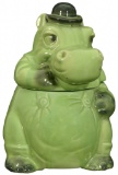 Green Hippo Cookie Jar