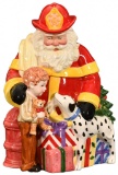 Santa Claus Fireman Cookie Jar