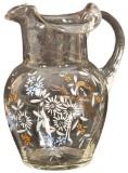 Clear Glass Pitcher With Flowers