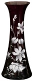 Amber Flowered Vase