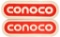 Lot Of 2 Conoco Plastic Sign Inserts