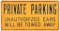 Private Parking Sign