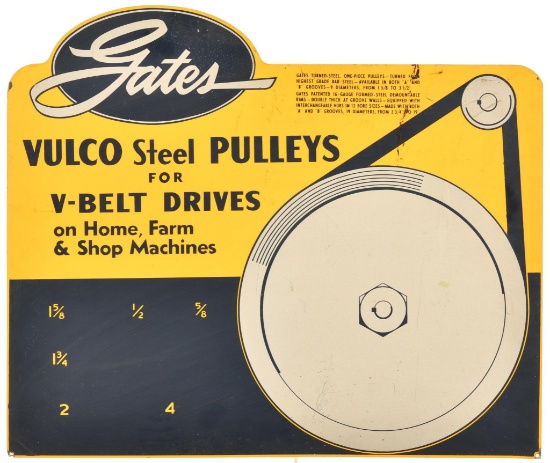 Gates Vulco Steel Pulleys Rack Sign