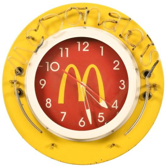 Mcdonalds Neon Clock