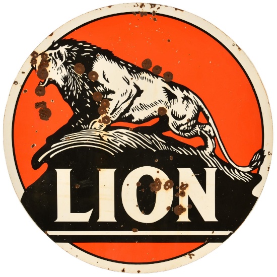 Lion Gasoline Identification Sign