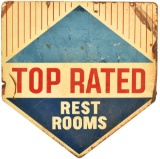 Humble Top Rated Rest Rooms Sign