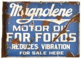 Magnolene Motor Oil For Fords Flange Sign