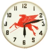 Mobil Pegasus Lighted Clock