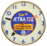 Aetna Insurance Telechron Lighted Clock