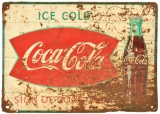 Ice Cold Coca Cola Fishtail Sign