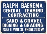 Ralph Baekema Contractor Sign