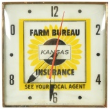 Kansas Farm Bureau Insurance Lighted Pam Clock