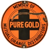 Pure Gold Orange Distributors Sign