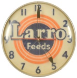 Larro Feeds Lighted Clock
