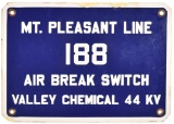 Mt. Pleasant Line Air Brake Switch Sign