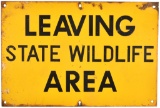 California Wildlife Area Sign