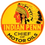 Reproduction Indian Penn Motor Oil Sign