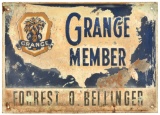 P Of H Grange Member Sign