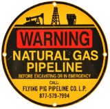 Flying Pig Pipeline Company Warning Sign