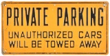 Private Parking Sign