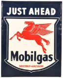 Mobilgas Just Ahead Sign