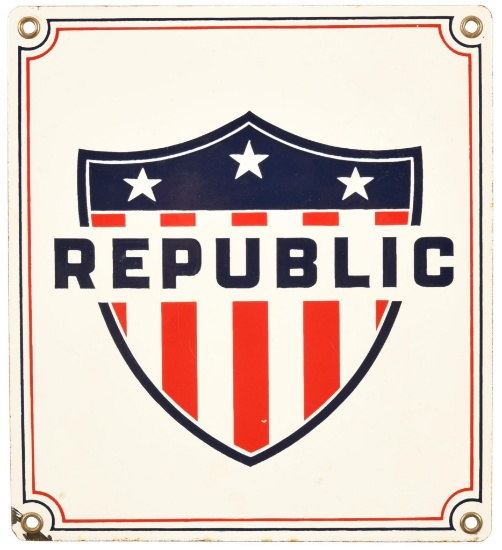 Republic Gasoline Pump Plate
