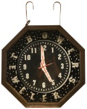 Bowers Jeweler Double Sided Neon Clock