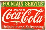 Coca Cola Fountain Service Sign