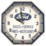 Ford Sales & Service Neon Clock