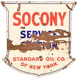 Socony Service Station Shield Sign