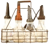 Oil Bottle Rack With Contents
