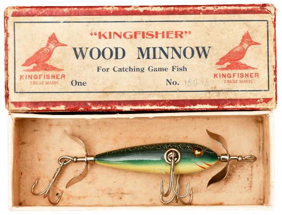 Kingfisher Wood Minnow Box & Lure