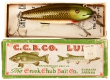 Creek Chub #109 Green Back Wiggler With Correct End Label Box