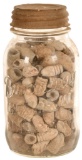 Civil War Minie Ball Projectiles In Quart Size Mason Jar